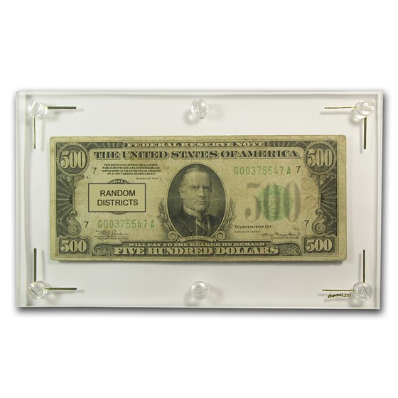 1934/34-A $500 FRN Good/VG - (Districts of Our Choice) 1934/34-A $500 FRN Good/VG - (Districts of Our Choice)